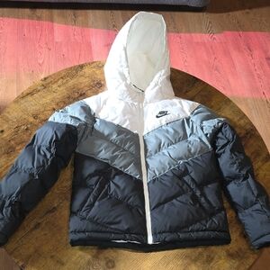 Nike Kids' Black and Gray Puffer Jacket